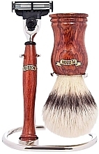 Düfte, Parfümerie und Kosmetik Plisson Bubinga Wooden Shaving Set  - Plisson Bubinga Wooden Shaving Set