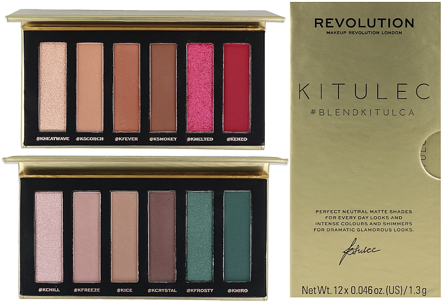 Make-up Set (Lidschattenpalette 2x7.8g) - Makeup Revolution Kitulec #BlendKitulca Shadow Palette — Bild N1