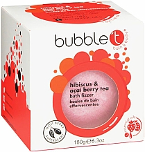 Düfte, Parfümerie und Kosmetik Badebombe Hibiskus & Acai Beere - Bubble T Bath Fizzer Hibiscus & Acai Berry