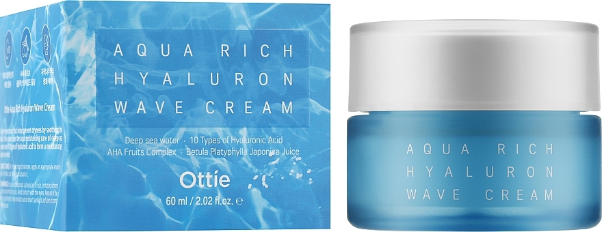 Gesichtscreme-Gel mit Hyaluronsäure-Komplex - Ottie Aqua Rich Hyaluron Wave Cream — Bild N1