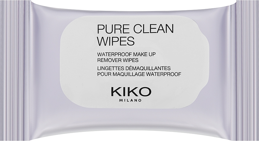 Feuchttücher zum Abschminken von wasserfestem Make-up - Kiko Milano Pure Clean Waterproof Make Up Remover Wipes — Bild N1