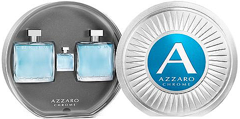 Azzaro Chrome - Duftset (Eau de Toilette 100ml + After Shave Lotion 100ml + Mini 7ml)