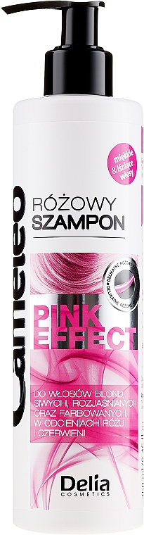 Rosafarbenes Shampoo für blondes, aufgehelltes Haar - Delia Cosmetics Cameleo Pink Shampoo — Foto N1