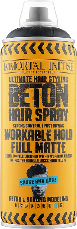 Haarstylingspray mit Matteffekt - Immortal Infuse Beton Hair Spray Full Matte — Bild N1
