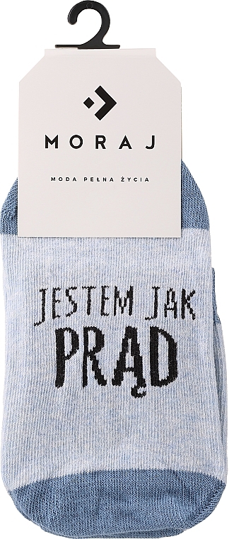 Kurze Damensocken mit lustigen Aufschriften blau - Moraj — Bild N1