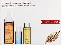 Gesichtspflegeset - Clarins Essenziali Detersione Esfoliante (Reinigungsmoousse 150ml + Make-up Entferner 30ml + Gesichtslotion 50ml) — Bild N1