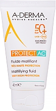 Düfte, Parfümerie und Kosmetik Mattierendes Sonnenschutzfluid für das Gesicht SPF 50+ - A-Derma Protect AC Mattifying Fluid SPF 50