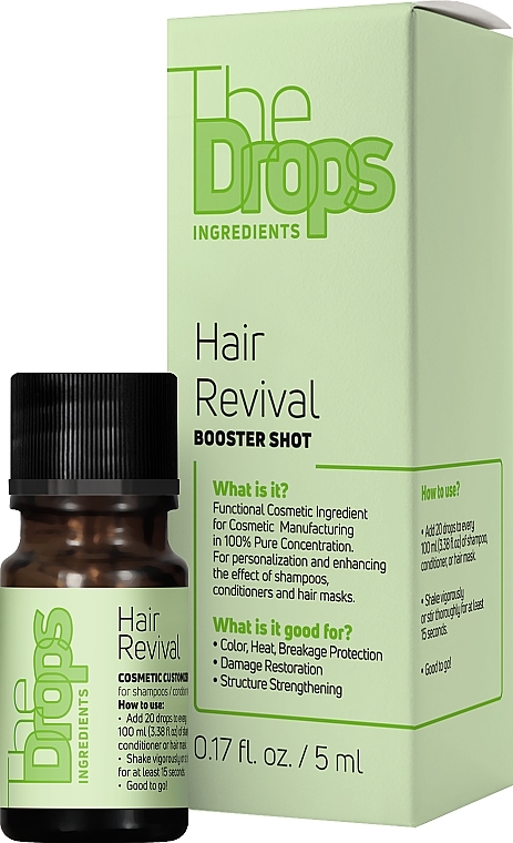 Regenerierender Komplex für geschädigtes Haar - Pharma Group Laboratories The Drops Hair Revival Booster Shot  — Bild N3