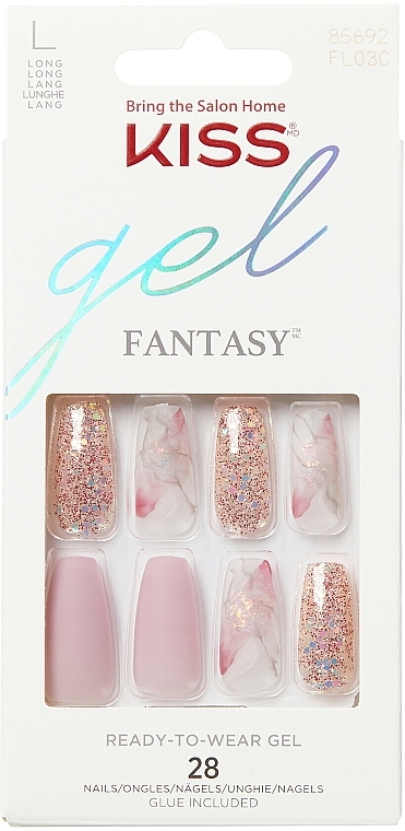 Set für künstliche Nägel mit Kleber L - Kiss Glam Fantasy Nails Dreams — Bild N1