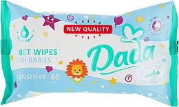 Düfte, Parfümerie und Kosmetik Feuchttücher für Kinder ohne Geruch 60 St. - Dada Sensitive Wipes