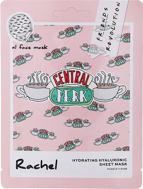 Feuchtigkeitsspendende Tuchmaske für das Gesicht mit Hyaluronsäure - Makeup Revolution X Friends Rachel Hyaluronic Sheet Mask — Bild N1