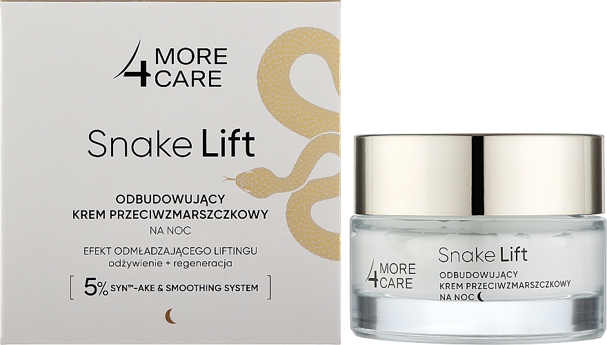 Revitalisierende Nachtcreme - More4Care Snake Lift Rebuilding Anti-Wrinkle Night Cream — Bild N2