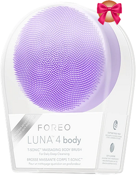 Ultrahygienische Körperbürste mit Massage T-Sonic - Foreo Luna 4 Body T-Sonic Massaging Body Brush Lavender — Bild N5