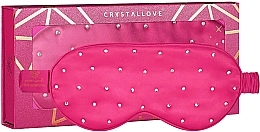 Düfte, Parfümerie und Kosmetik Schlafmaske aus Seide - Crystallove Silk Blindfold With Crystals Hot Pink