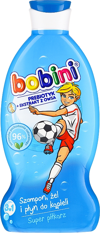 3in1 Shampoo, Duschgel und Schaumbad für Kinder mit Pre­bio­ti­kum und Haferextrakt Super Fußballspieler - Bobini — Bild N2