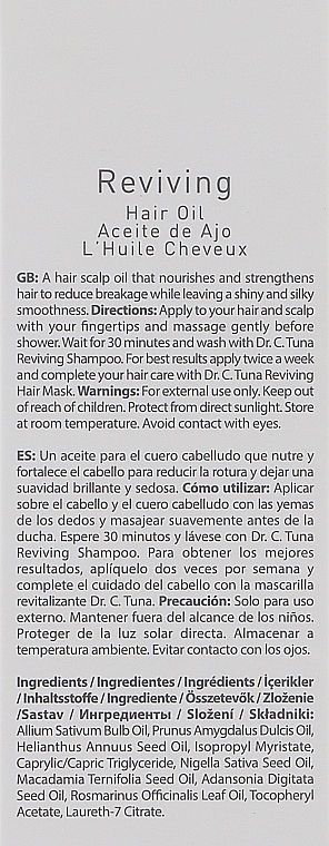 Belebendes Haaröl - Farmasi Dr.C.Tuna Reviving Hair Oil — Bild N3