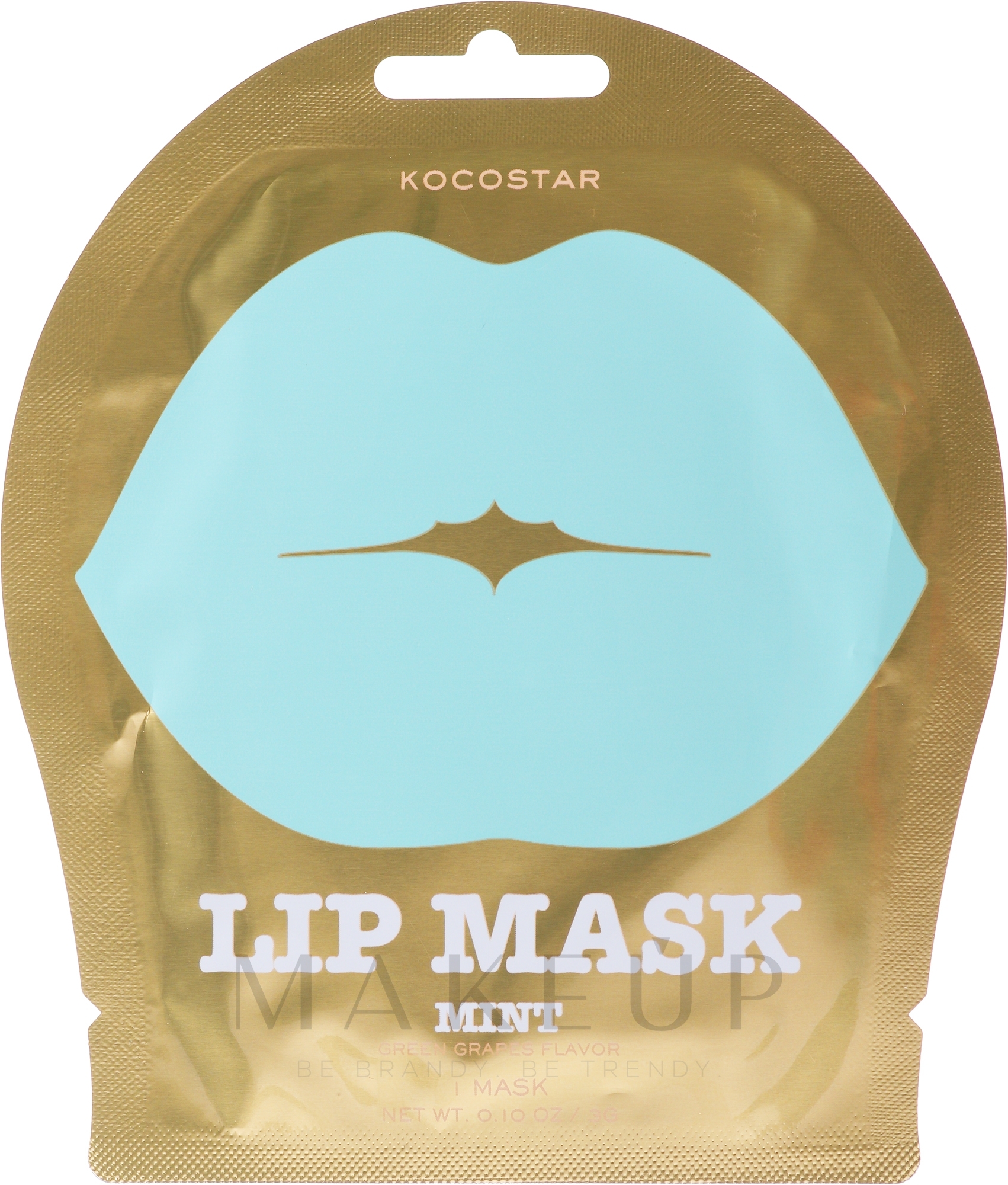 Hydrogel-Lippenmaske mit Minze und grüner Traube - Kocostar Lip Mask Mint — Foto 1 St.