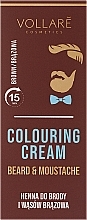 Schnurrbart- und Bartfarbe braun - Vollare Colouring Cream Beard & Moustache Brown — Bild N1