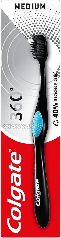 Zahnbürste blau - Colgate 360 Black Medium — Bild N2