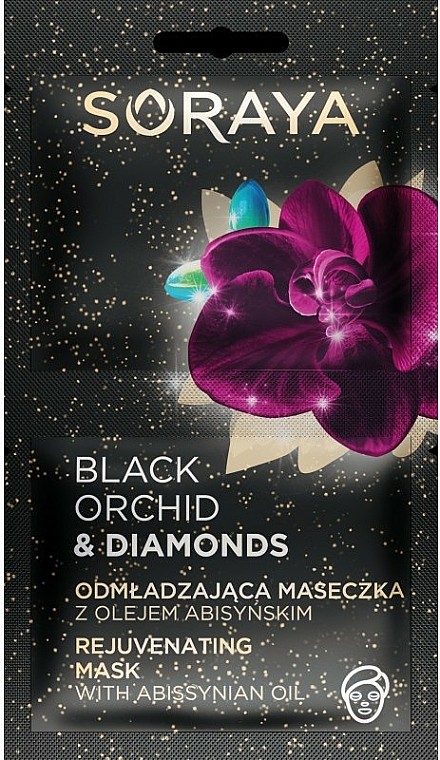 Verjüngende Gesichtsmaske mit Abyssinianöl - Soraya Black Orchid & Diamonds Rejuvenating Mask