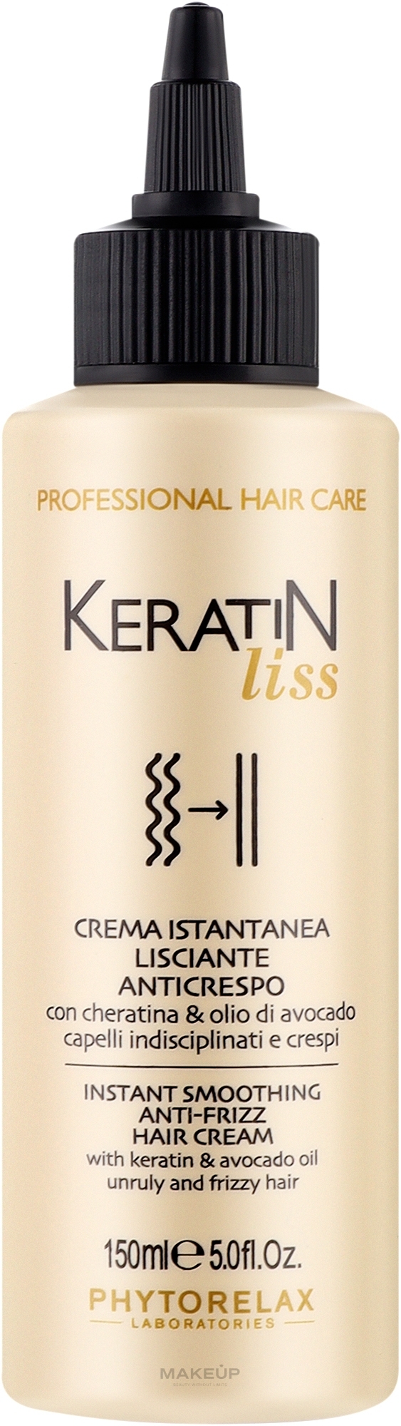 Haarglättungscreme - Phytorelax Laboratories Keratin Liss Instant Smoothing Anti-Frizz Hair Cream — Bild 150 ml