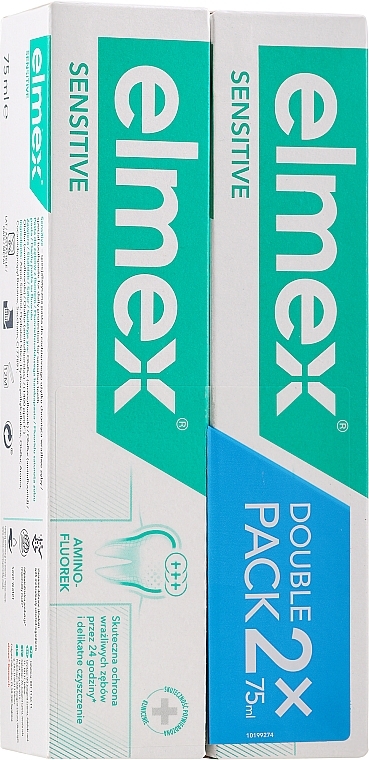 Aufhellende Zahnpasta für sensible Zähne - Elmex Sensitive Toothpaste (2x75ml)
