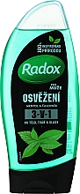 Düfte, Parfümerie und Kosmetik 2in1 Shampoo und Duschgel mit Minze und Teebaum für Männer - Radox Men Feel Strong Shampoo and Shower Gel