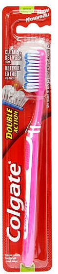 Zahnbürste mittel Double Action rosa-weiß - Colgate Double Action Medium — Bild N1