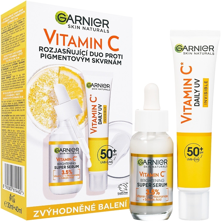 Nagellack-Set - Garnier Skin Naturals Vitamin C Set (f/serum/30ml + f/fluid/40ml) — Bild N1