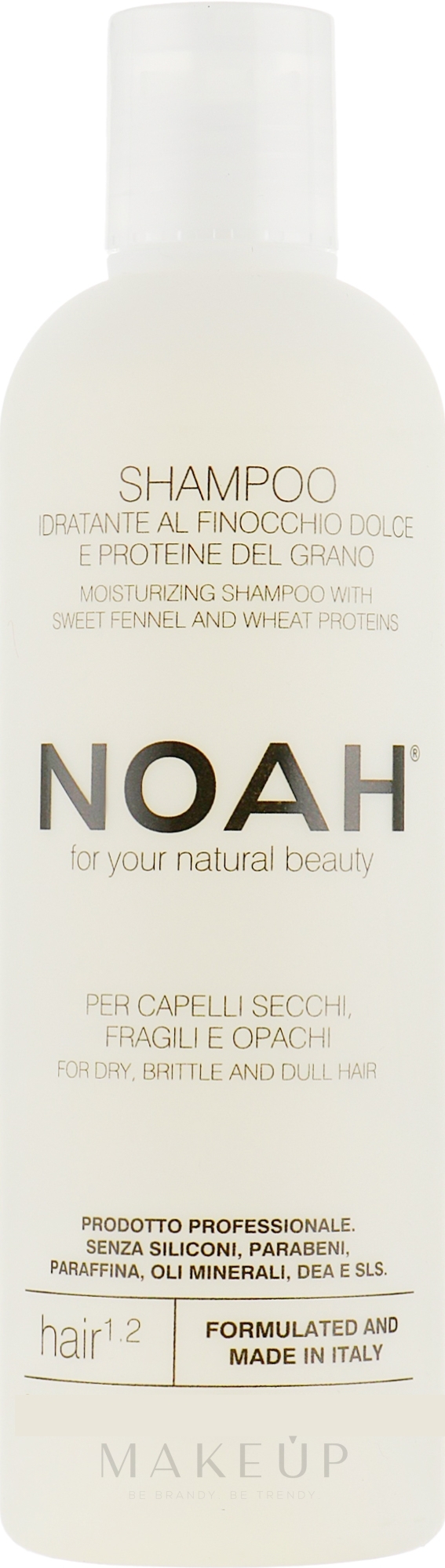 Feuchtigkeitsspendendes Shampoo mit süßem Fenchel und Weizenprotein - Noah — Bild 250 ml