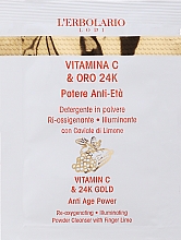 L'Erbolario Vitamin C & 24K Gold Anti Age Power (Probe) - GESCHENK! Gesichtsreiniger in Pulverform mit Vitamin C und 24 Karat Gold — Bild N1