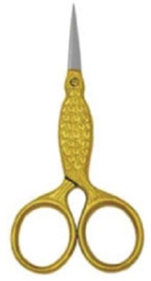 Maniküre-Schere - Accuram Instruments Half Gold Fancy Fish Scissor Str 9cm — Bild N1