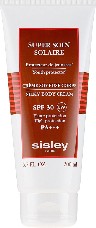 Feuchtigkeitsspendende Sonnenschutzcreme für den Körper mit Kamelienöl SPF 30 - Sisley Super Soin Solaire Silky Body Cream — Bild N2