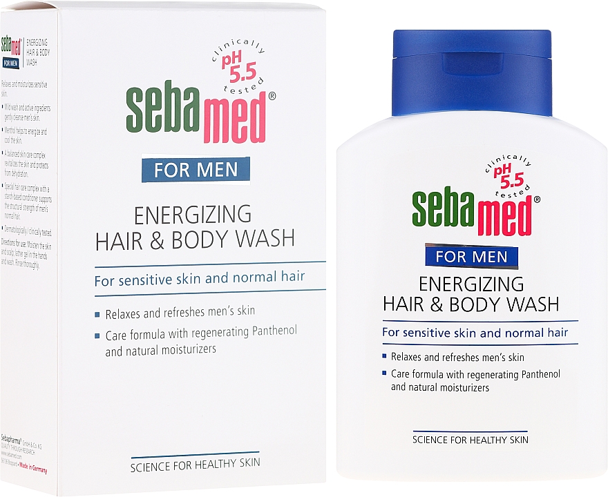 Energiespendendes und entspannendes Duschgel für Körper und Haar - Sebamed Men Energizing Hair & Body Wash — Bild N1