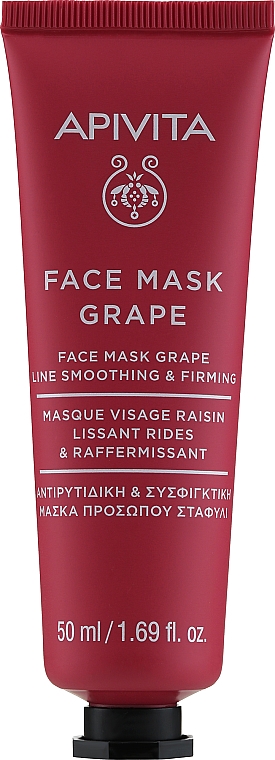 Anti-Falten Gesichtsmaske mit Trauben - Apivita Moisturizing Face Mask With Grape