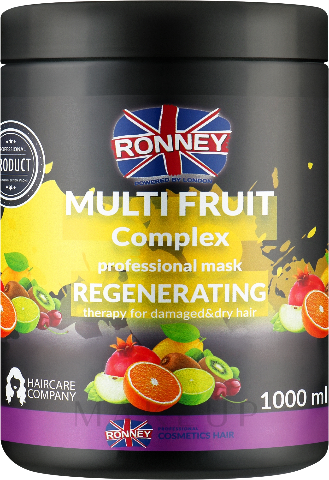 Regenerierende Haarmaske mit Fruchtkomplex für trockenes und strapaziertes Haar - Ronney Multi Fruit Complex Regenerating Therapy Mask — Bild 1000 ml