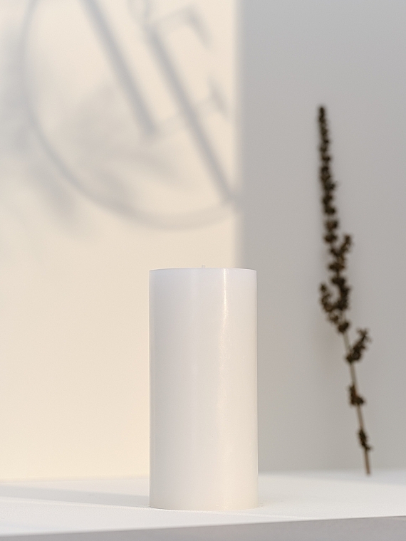 Kerze Zylinder Durchmesser 7 cm Höhe 15 cm - Bougies La Francaise Cylindre Candle White — Bild N2