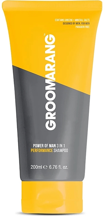 3in1 Feuchtigkeitsspendendes, nährendes und reinigendes Shampoo für Männer - Groomarang Power Of Man 3 In 1 Performance Shampoo — Bild N1