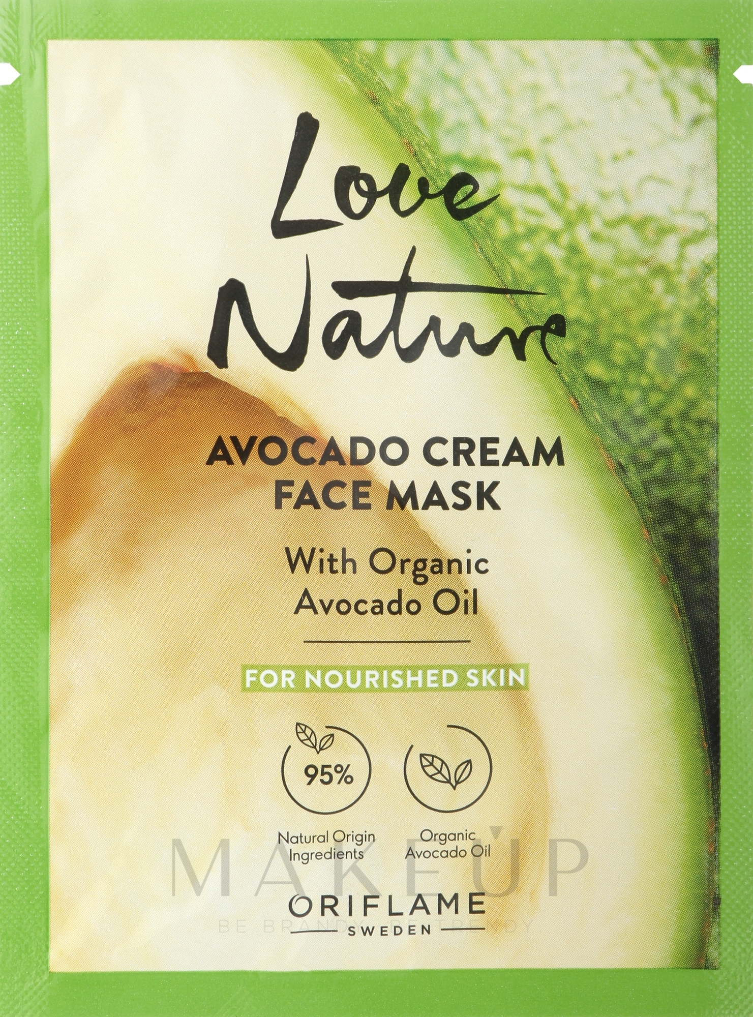 Gesichtsmaske mit Bio-Avocado - Oriflame Avocado Cream Face Mask with Organic Avocado Oil — Bild 10 ml