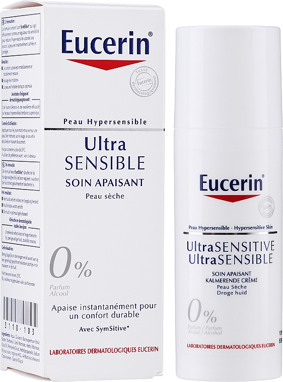 Reichhaltige und beruhigende Tagescreme für trockene Haut - Eucerin Ultrasensitive Soothing Cream Dry Skin — Bild N2