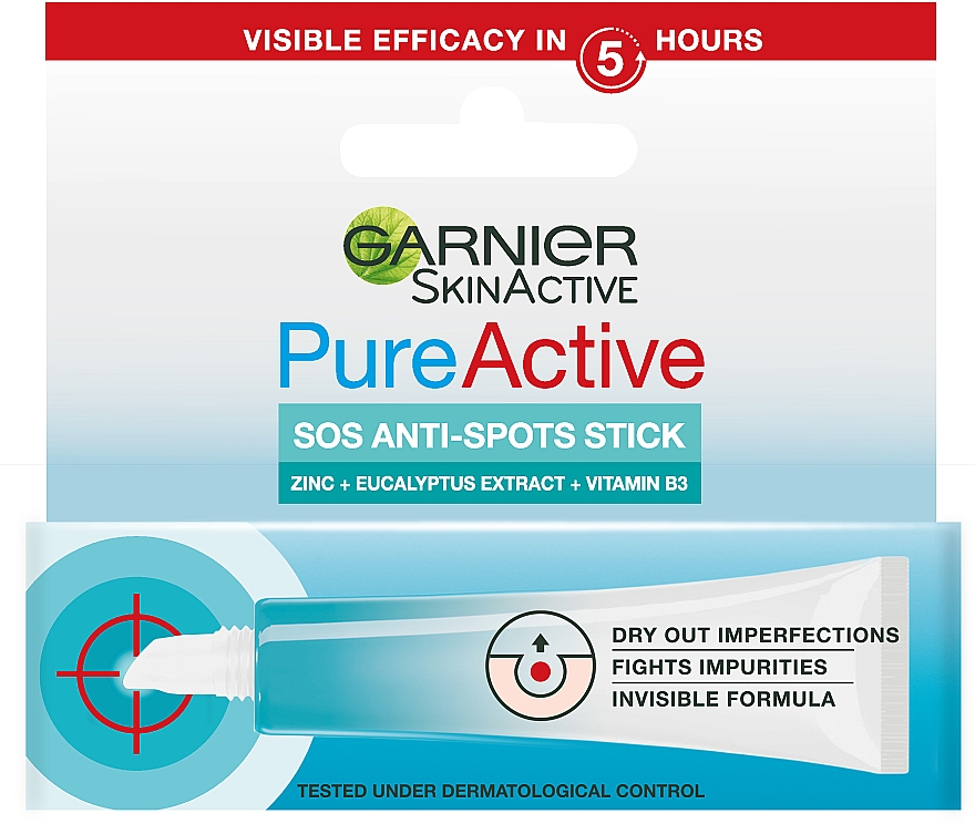 Gel gegen Akne - Garnier Skin Active Pure Active SOS Anti-Spot Stick — Bild N1