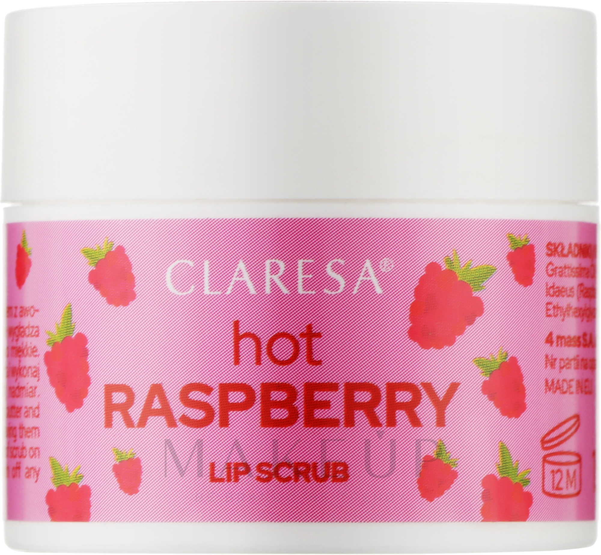 Lippenpeeling heiße Himbeere - Claresa Lip Scrub Hot Raspberry — Bild 15 g