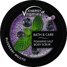 Erfrischendes Salz-Schaum-Körperpeeling Blueberry Mojito - Leckere Geheimnisse Energy of Vitamins Body Scrub Salt — Foto N3