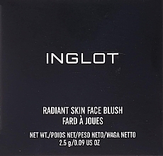 Gesichtsrouge - Inglot Radiant Skin Face Blush — Bild N6