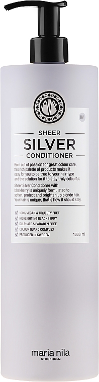 Conditioner für gefärbtes Haar mit Brombeere - Maria Nila Sheer Silver Conditioner — Bild N4