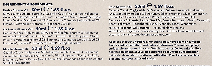 Körperpflegeset - Aromatherapy Associates Mini Shower Oil Travel & Discovery Collection (Duschöl 4x50ml + Kosmetiktasche) — Bild N3