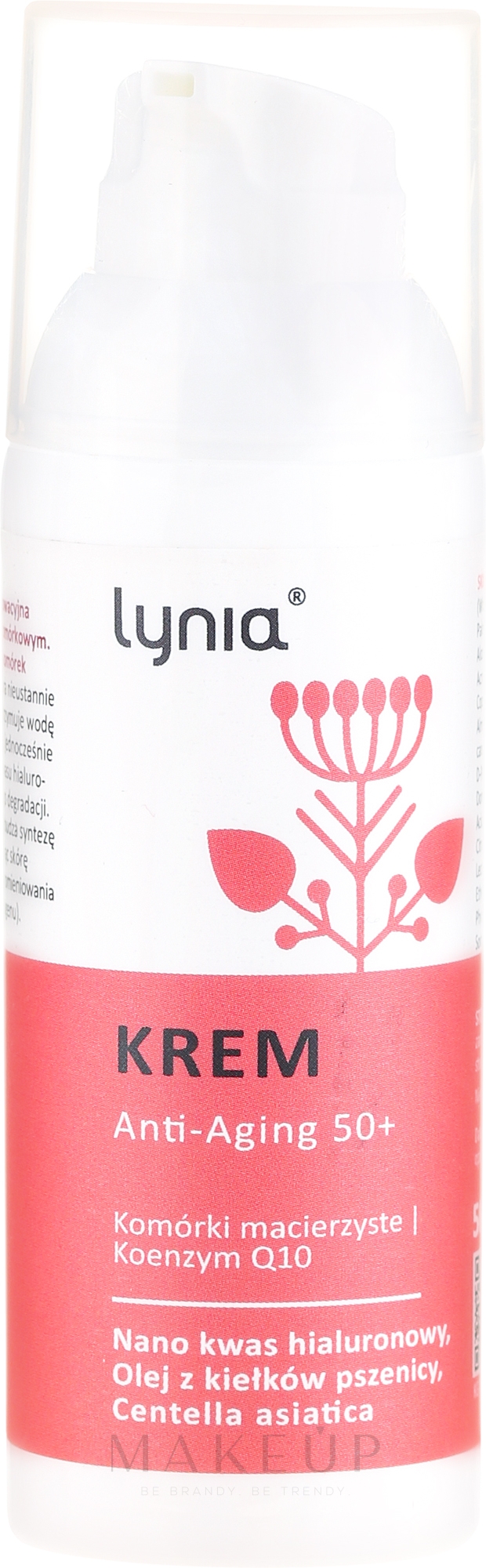 Anti-Aging Gesichtscreme mit Hyaluronsäure und Weizenkeimöl - Lynia Anti-Aging 50+ Cream — Bild 50 ml