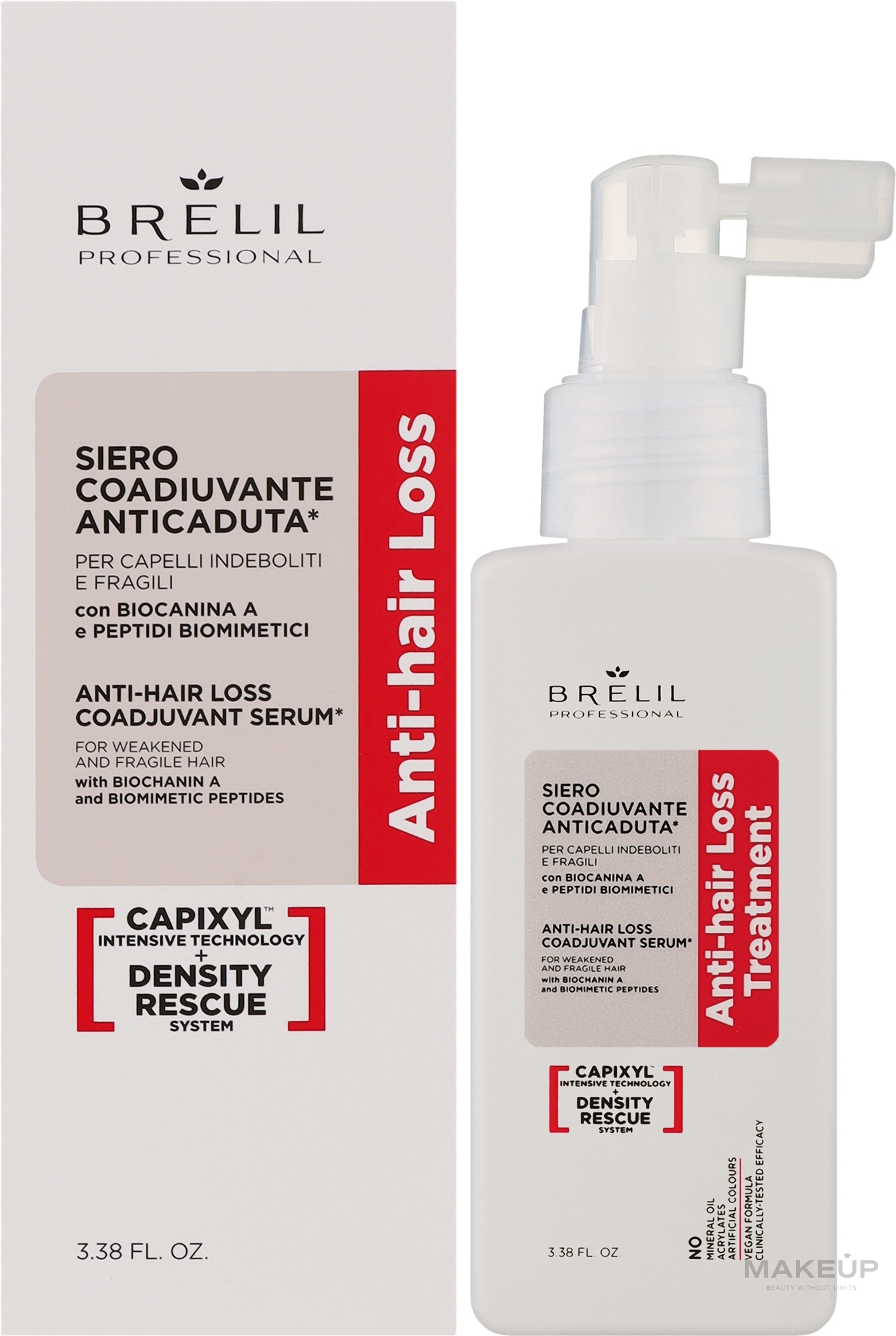 Serum gegen Haarausfall bei schwachem und brüchigem Haar  - Brelil Anti-Hair Loss Treament Coadjuvant Serum  — Bild 100 ml