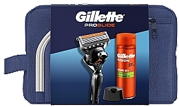 Set - Gillete Proglide (Duschgel/200 ml + Rasiergel/1 St. + Rasierer/1 St. + Kosmetiktasche + Stand/1 St.) — Bild N2