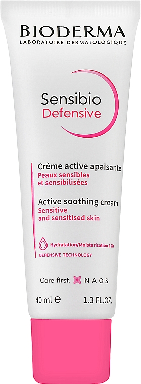 Leichte Creme für empfindliche Haut - Bioderma Sensibio Defensive Active Soothing Cream — Bild N1